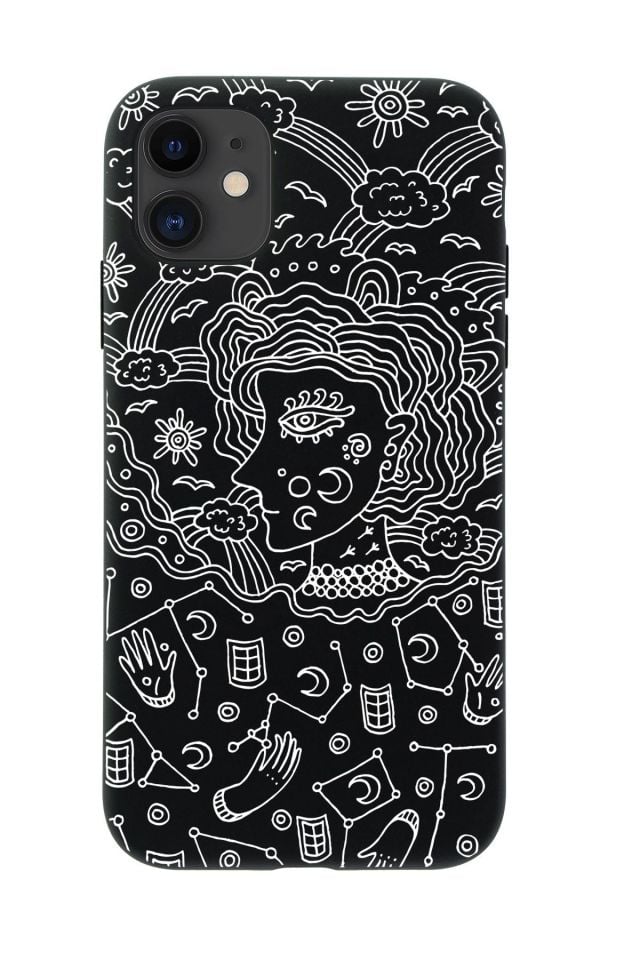 iPhone 12 Uyumlu Art Of Astrology Desenli Premium Silikonlu Telefon Kılıfı