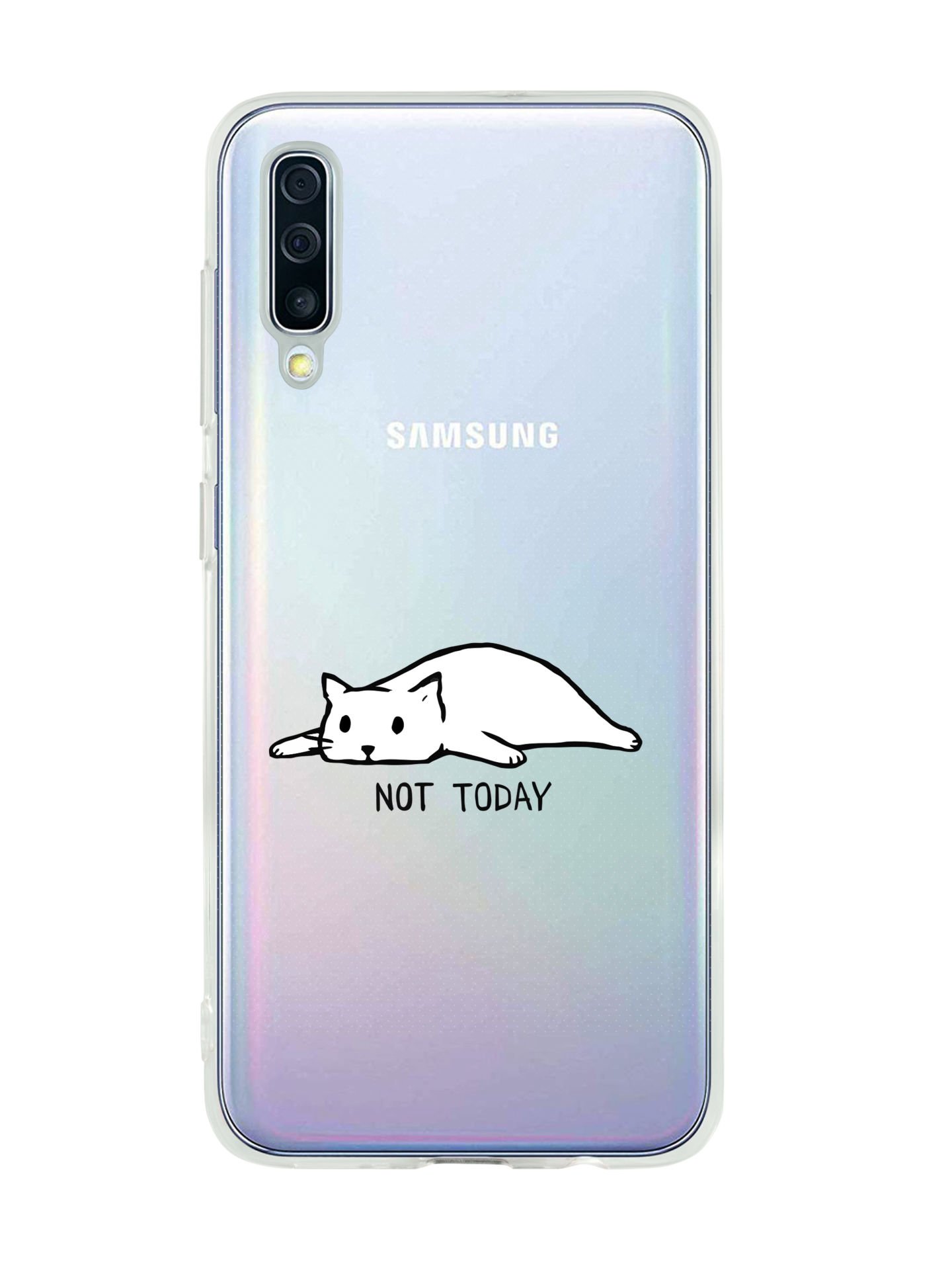 Samsung A50 Not To Day Desenli Premium Şeffaf Silikon Kılıf