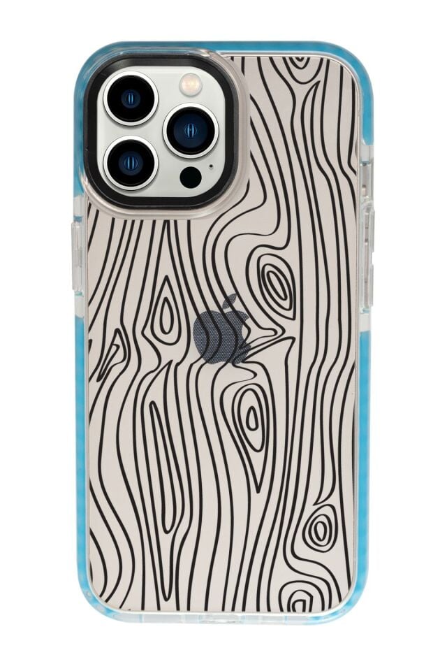 iPhone 13 Pro Wooden Candy Bumper Darbe Emci Silikonlu Telefon Kılıfı