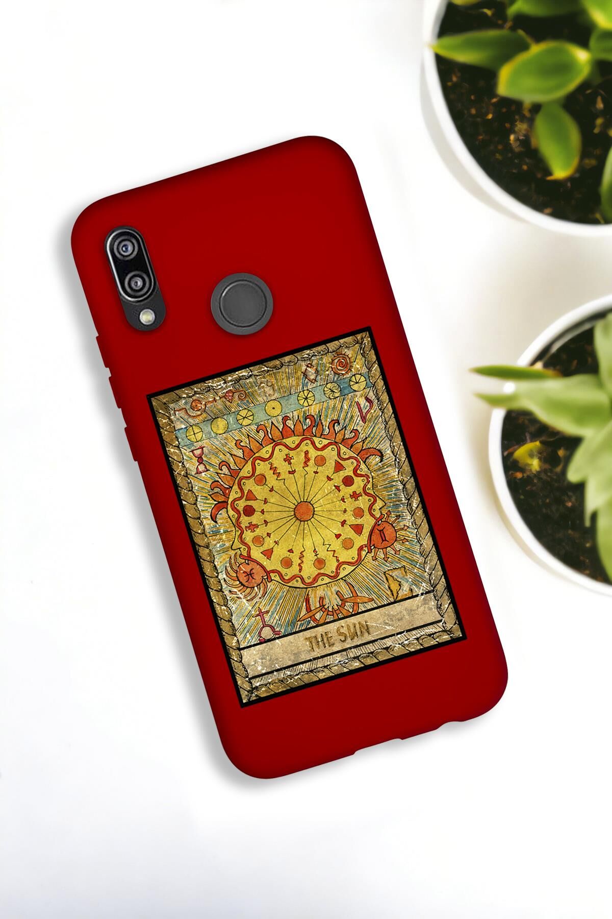 Huawei P20 Lite Uyumlu The Sun Desenli Premium Silikonlu Lansman Telefon Kılıfı
