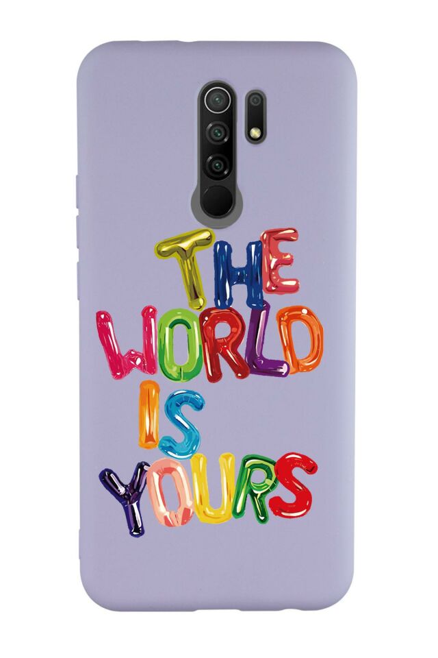 Xiaomi Redmi 9 The World Is Yours Desenli Premium Silikonlu Telefon Kılıfı