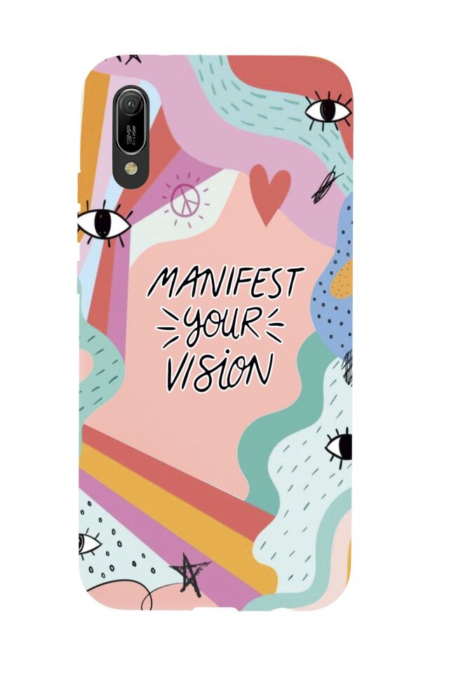 Huawei Y6 Pro 2019 Manifest Your Vision Premium Silikonlu Telefon Kılıfı