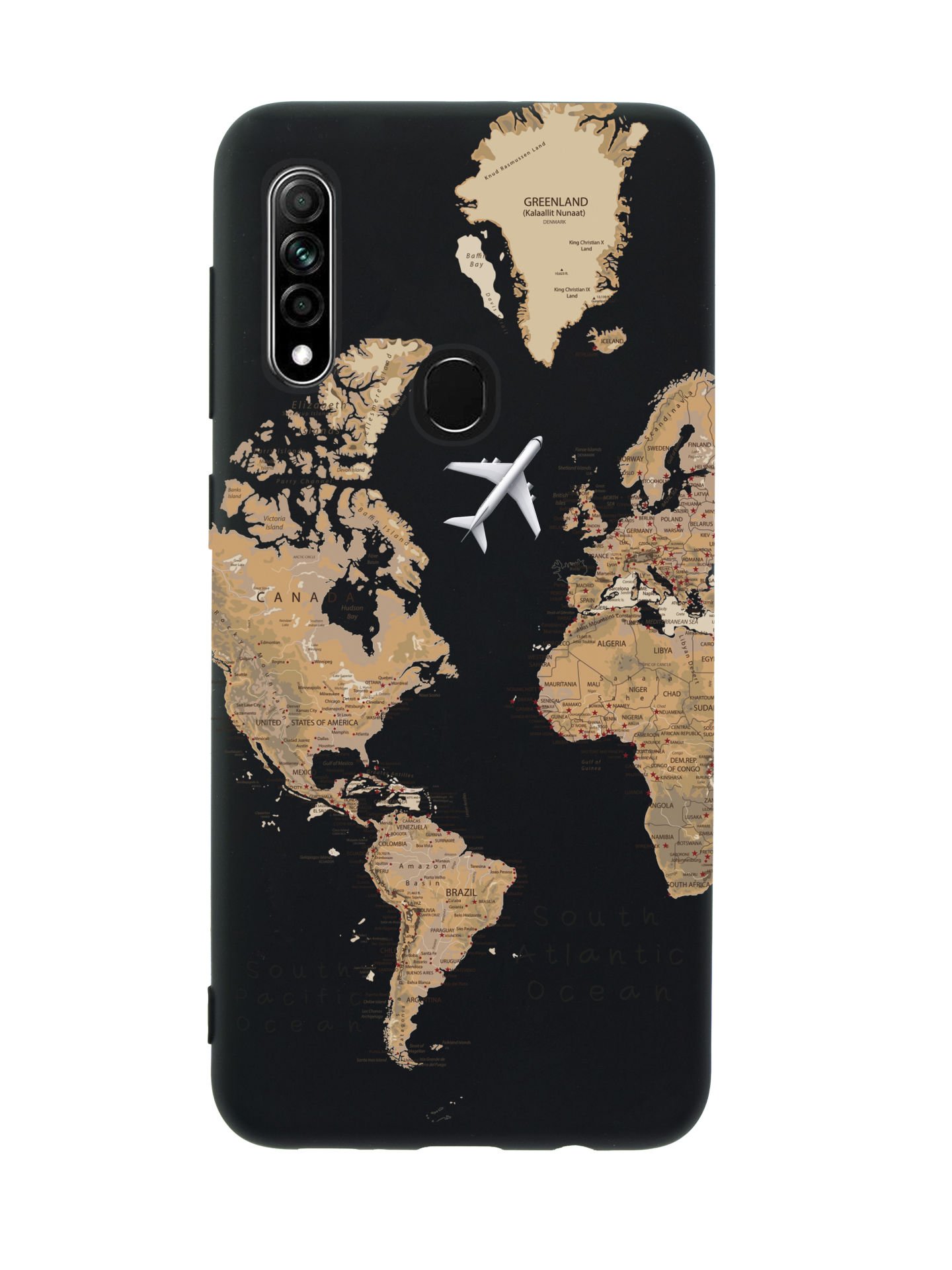 Oppo A31 Harita Desenli Premium Silikonlu Telefon Kılıfı