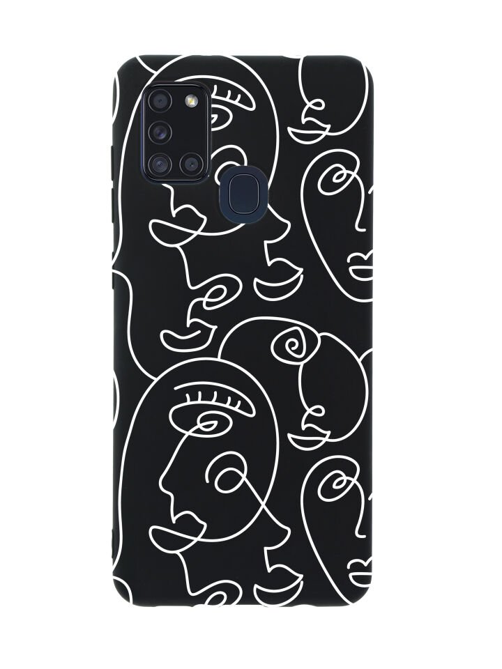 Samsung A21s Face Art Premium Silikonlu Telefon Kılıfı