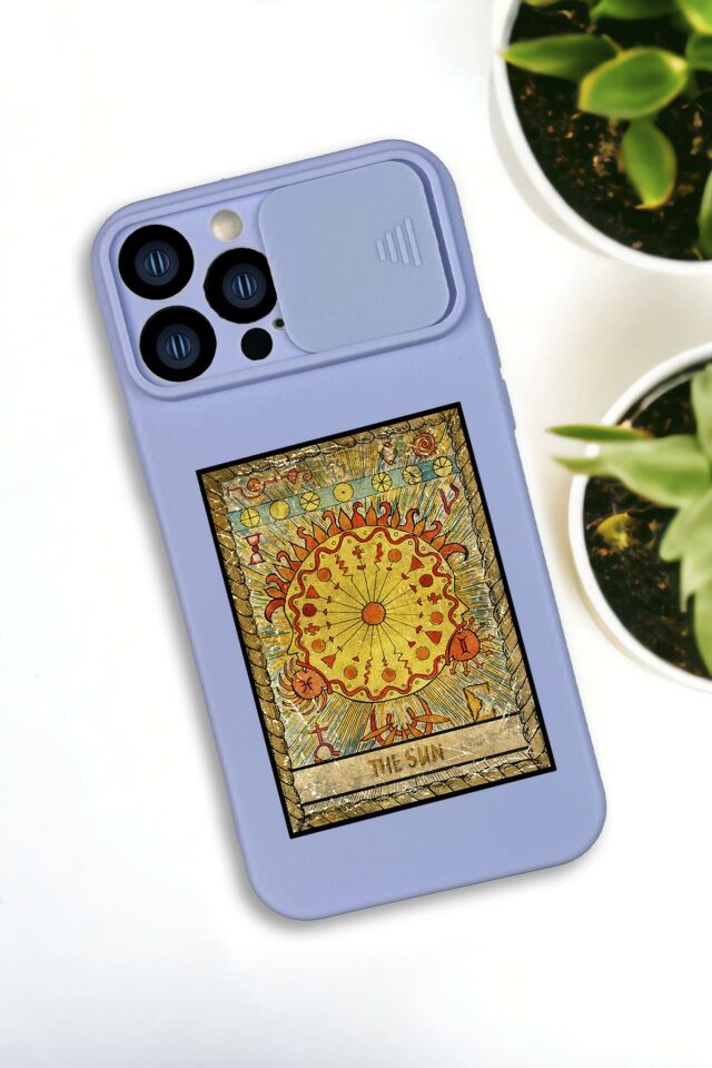 iPhone 13 Pro Max Uyumlu The Sun Deer Desenli Kamera Koruma Slider Kapaklı Silikonlu Telefon Kılıfı