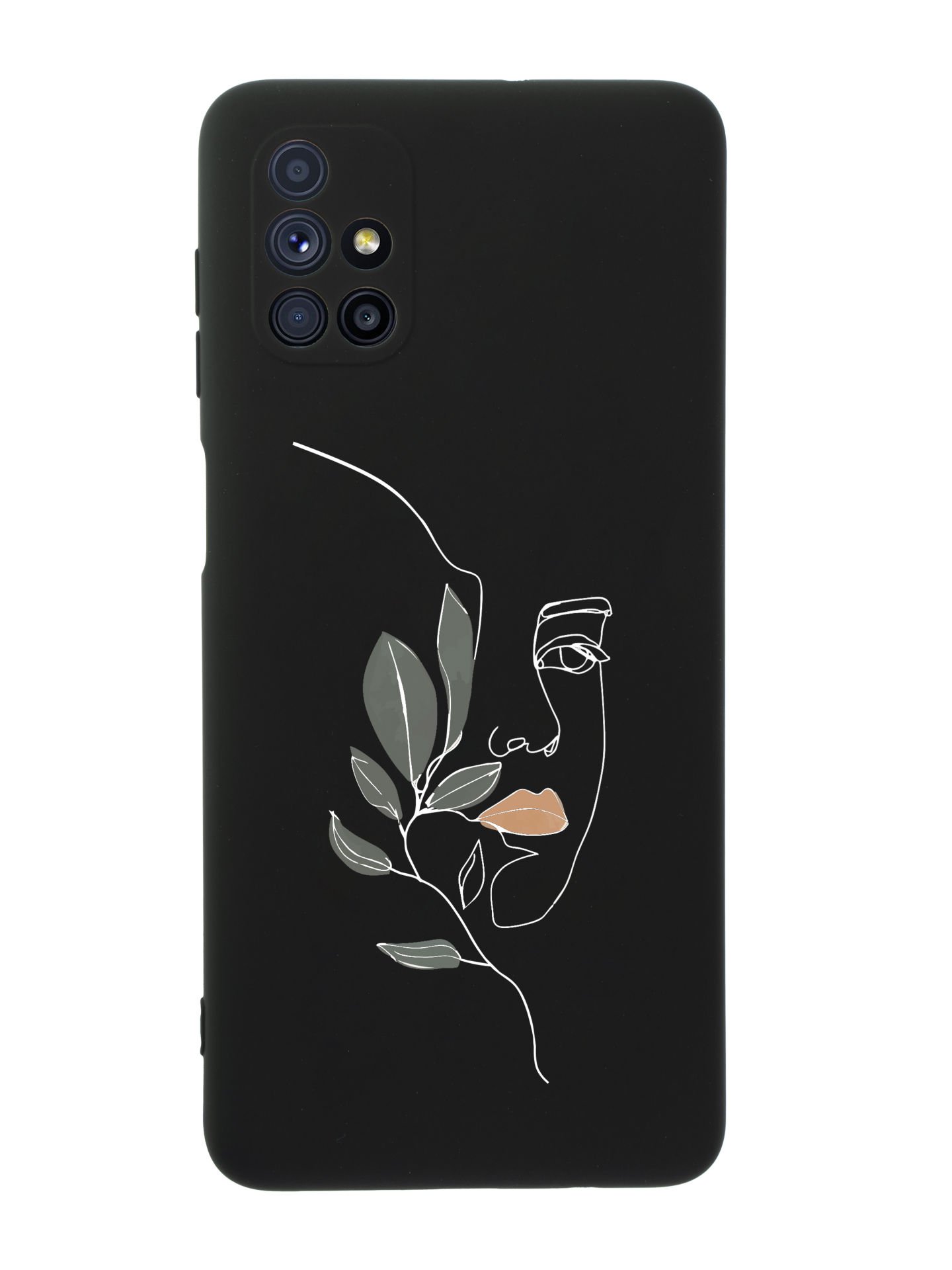 Samsung M51 Line Art Women Desenli Premium Silikonlu Telefon Kılıfı