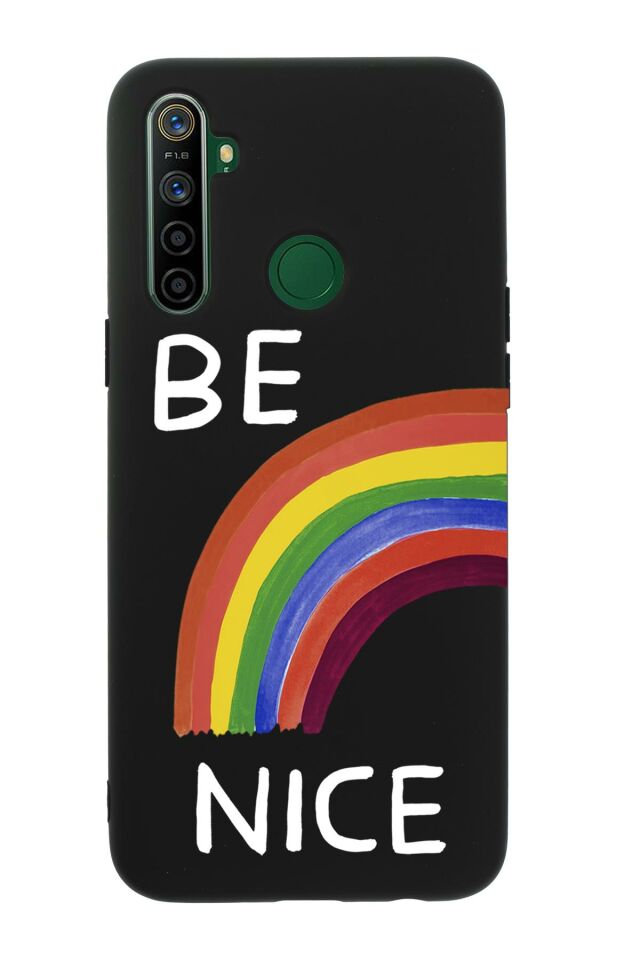 Realme 5i Be Nice Premium Silikonlu Telefon Kılıfı