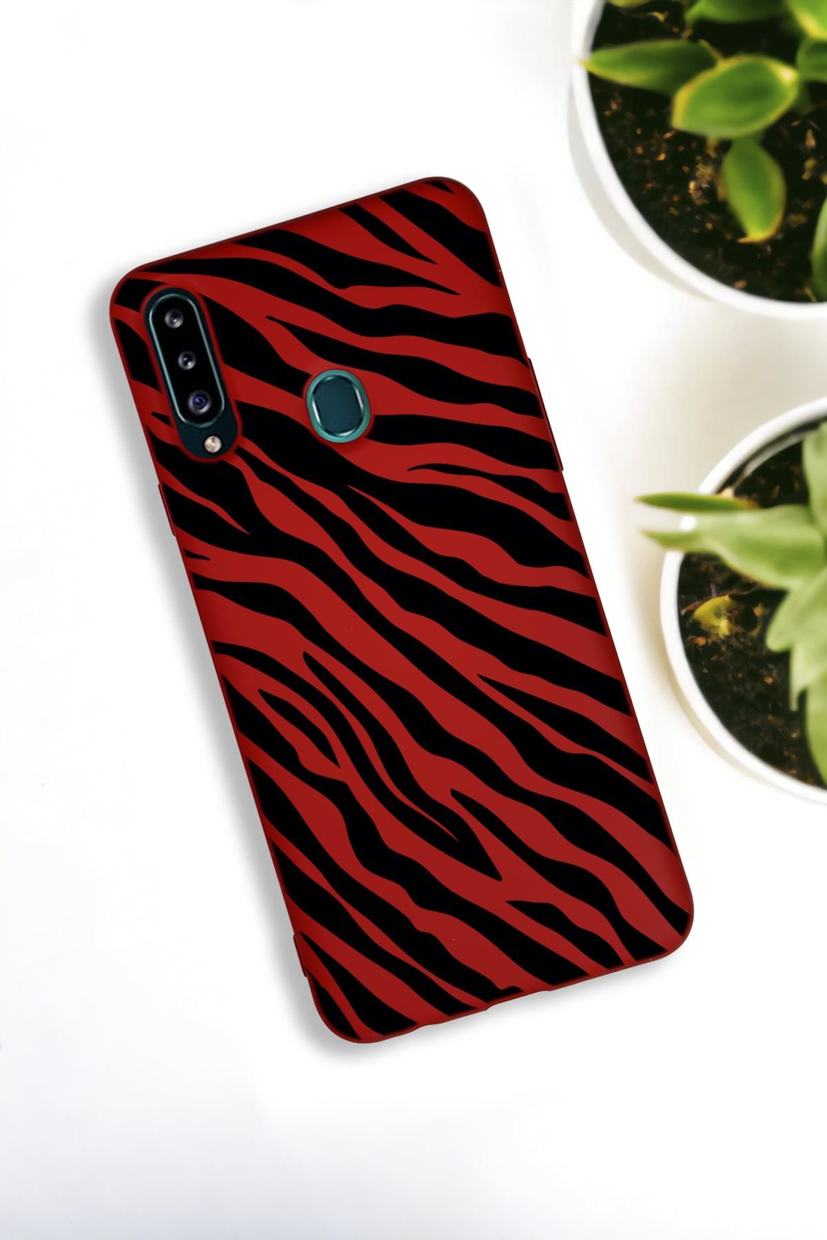 Huawei P30 Lite Uyumlu Zebra Pattern Desenli Premium Silikonlu Lansman Telefon Kılıfı
