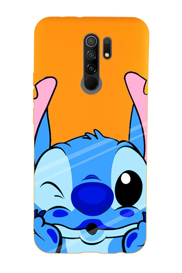 Xiaomi Redmi 9 Uyumlu Stitch Desenli Premium Silikonlu Lansman Telefon Kılıfı