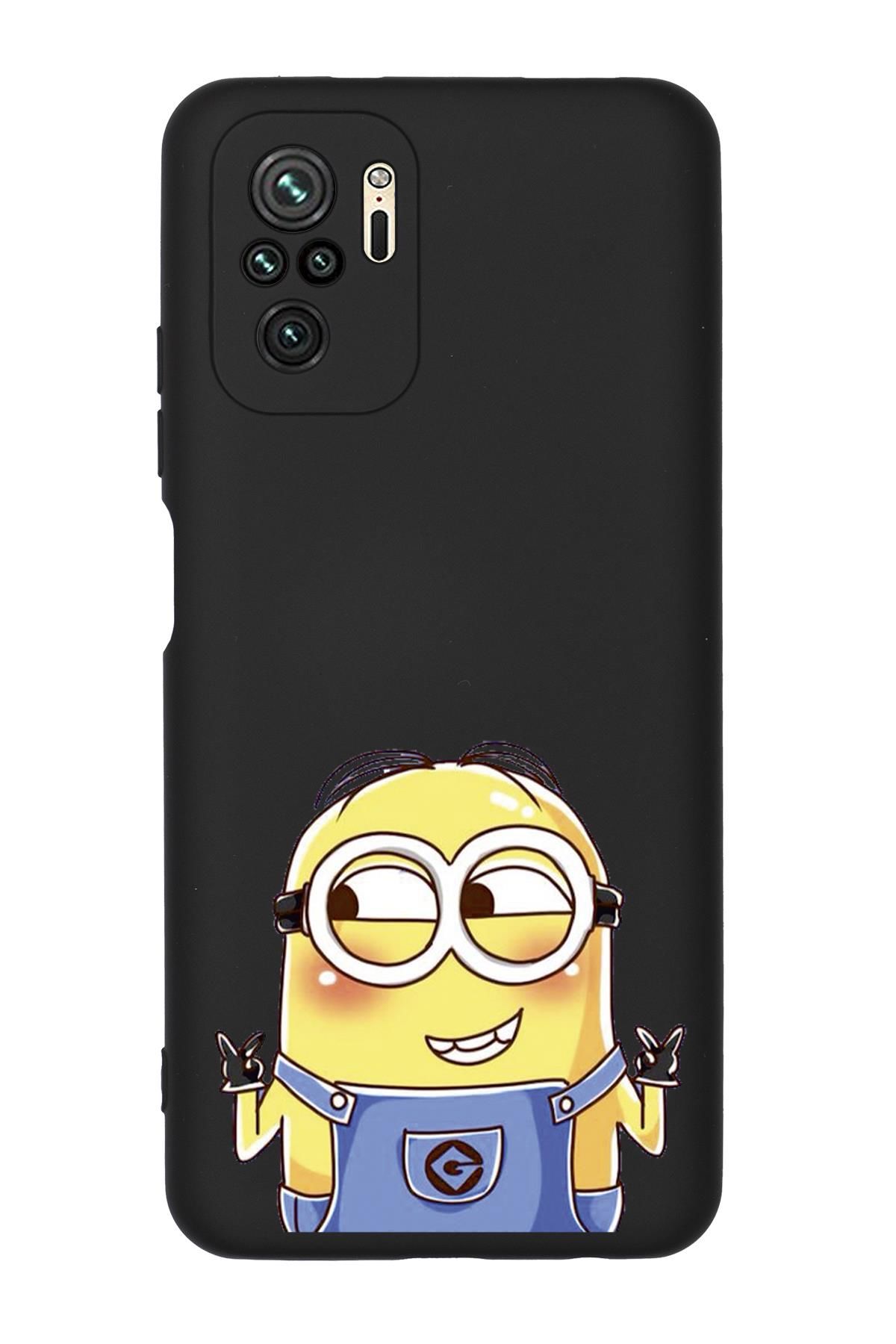 Redmi Note 10 Minions Desenli Premium Silikonlu Telefon Kılıfı