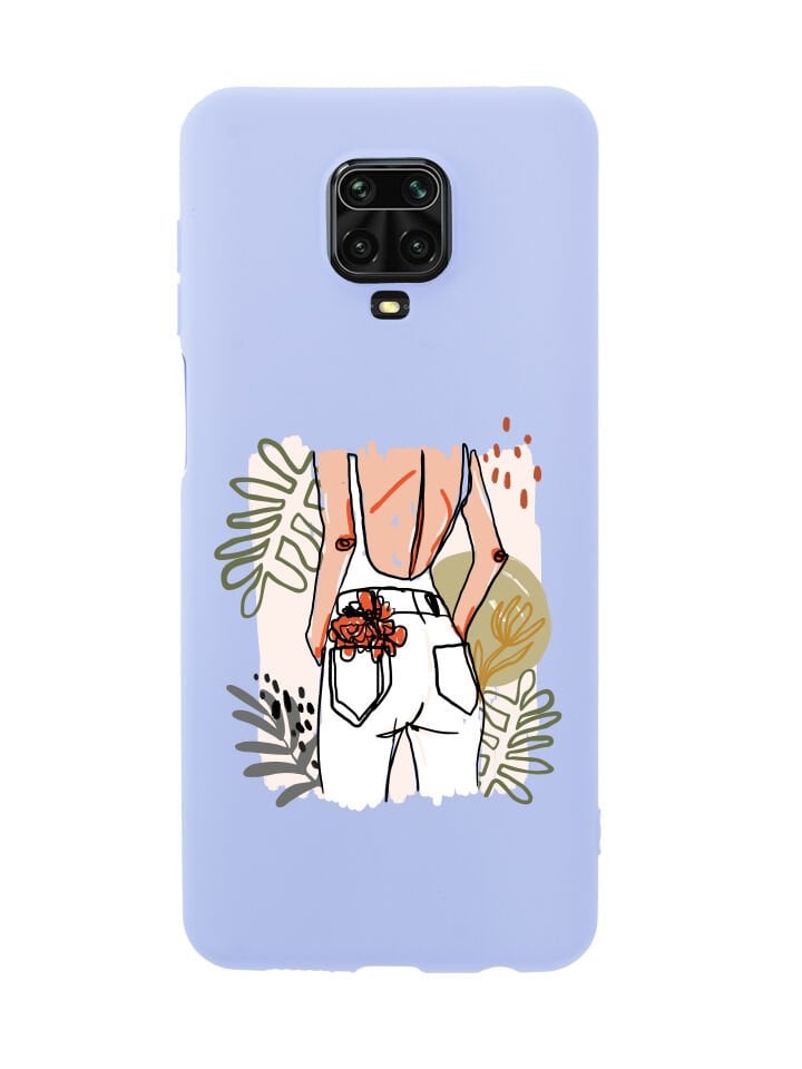 Xiaomi Redmi Note 9 Pro Woman With Flowers Premium Silikonlu Telefon Kılıfı