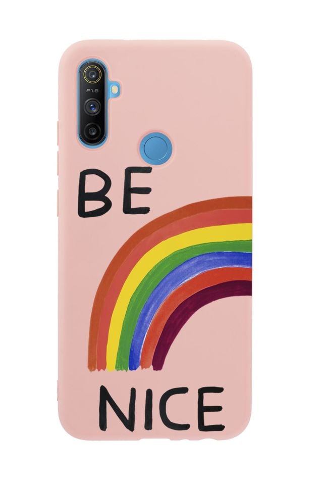 Realme C3 Be Nice Premium Silikonlu Telefon Kılıfı