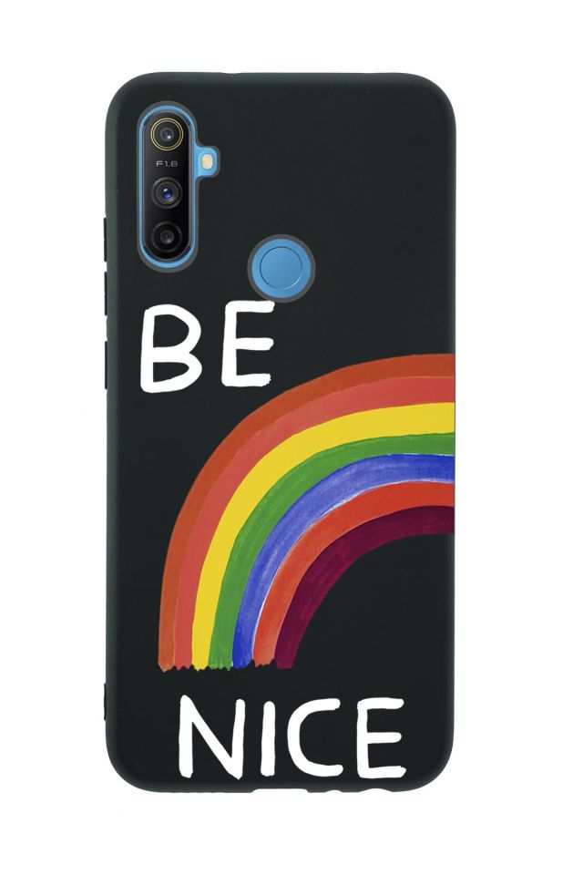 Realme C3 Be Nice Premium Silikonlu Telefon Kılıfı