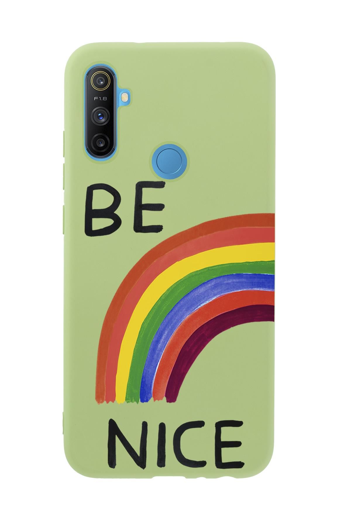 Realme C3 Be Nice Premium Silikonlu Telefon Kılıfı