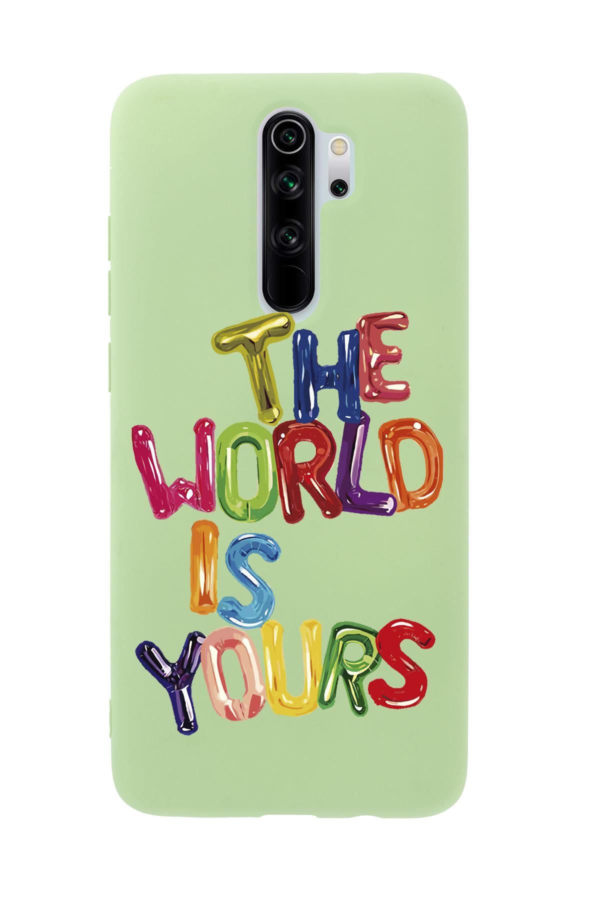 Xiaomi Redmi Note 8 Pro The World Is Yours Desenli Premium Silikonlu Telefon Kılıfı