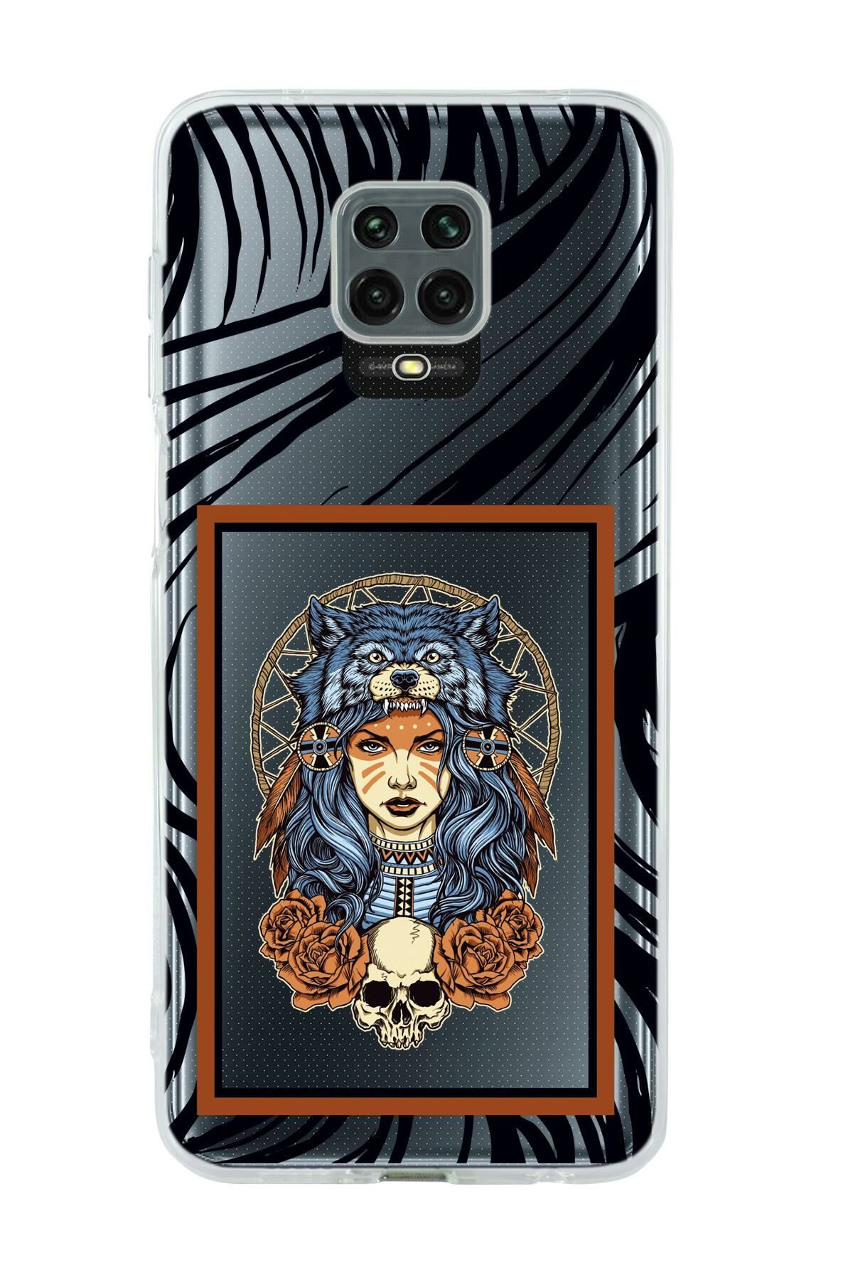 Xiaomi Redmi Note 9S Warrior Woman Premium Şeffaf Silikon Kılıf