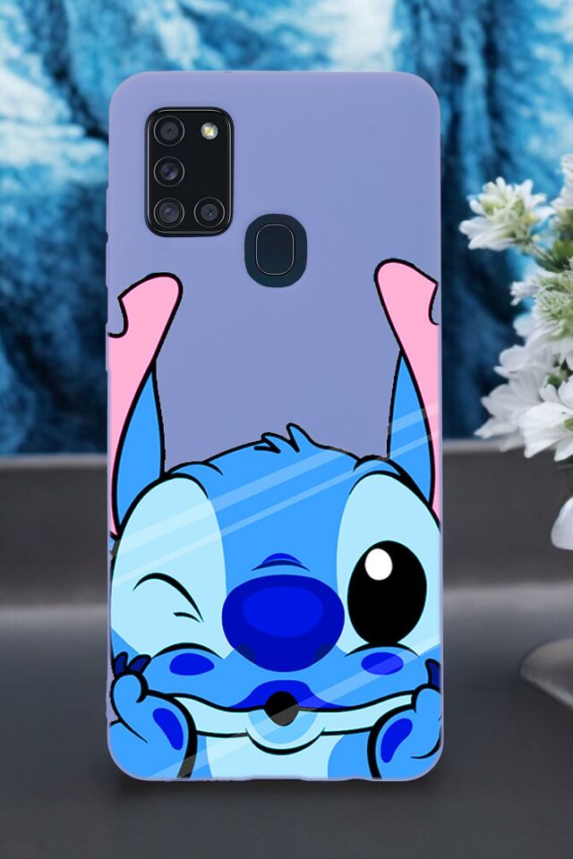 Samsung A21s Uyumlu Stitch Desenli Premium Silikonlu Lansman Telefon Kılıfı