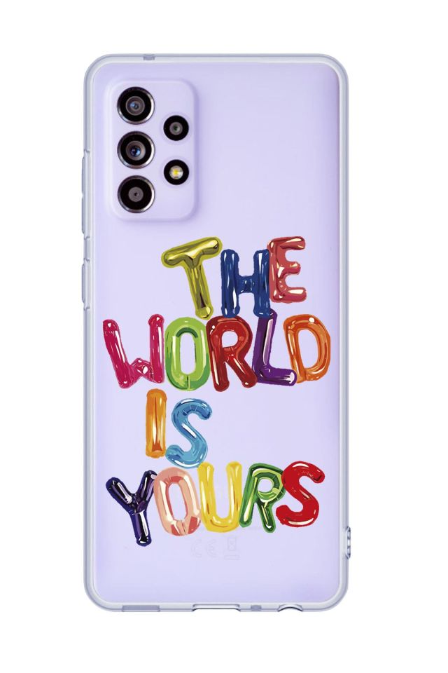 Samsung A53 The World Is Yours Premium Şeffaf Silikon Kılıf