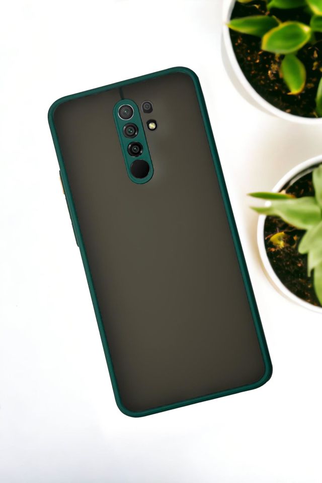 Xiaomi Redmi 9 Uyumlu Buzlu Şeffaf Lüx Telefon Kılıfı