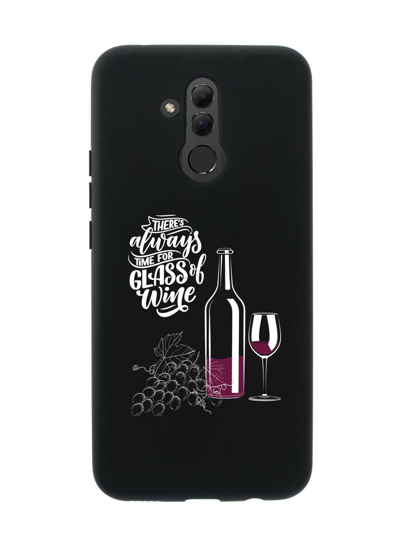 Huawei Mate 20 Lite Wine And Grape Premium Silikonlu Telefon Kılıfı