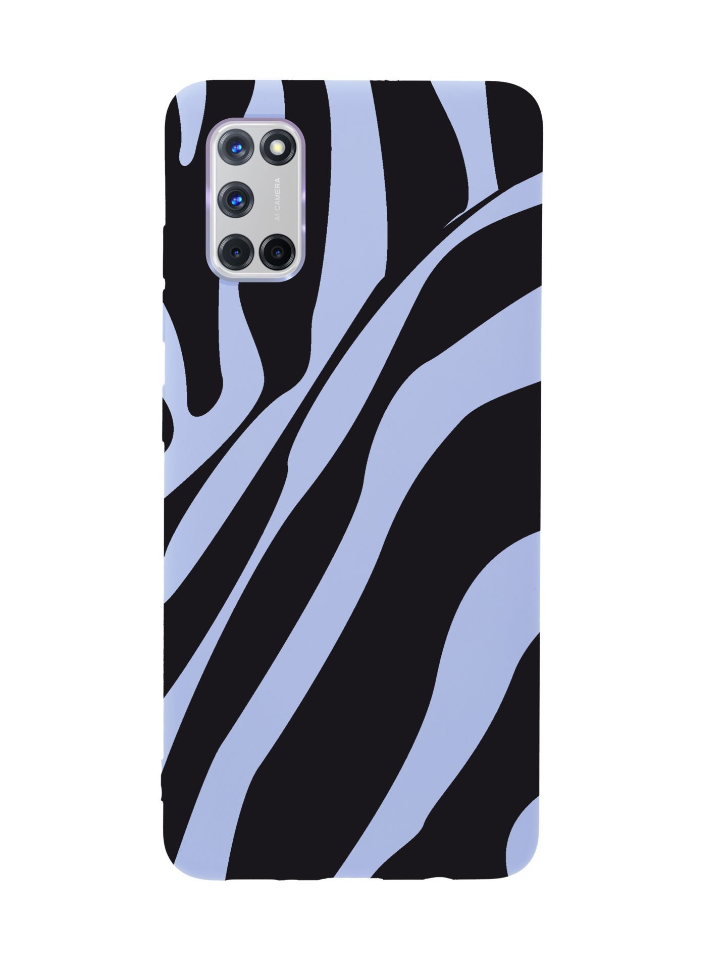 Oppo A72 Zebra Desenli Premium Silikonlu Telefon Kılıfı
