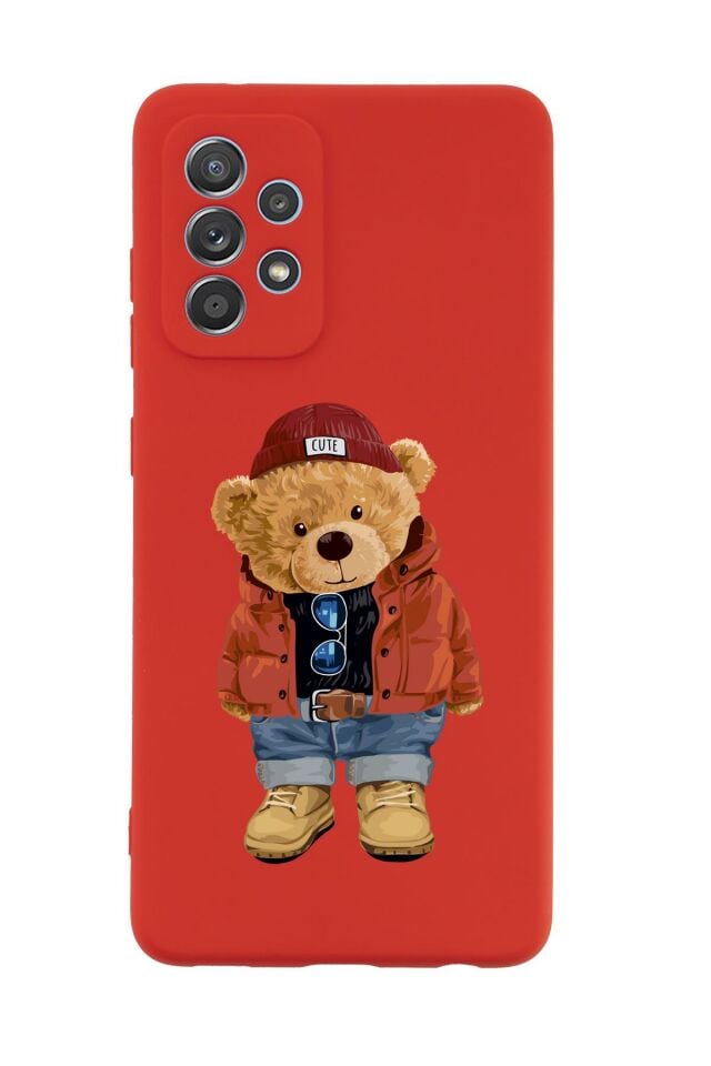 Samsung A32 Teddy Bear Premium Silikonlu Telefon Kılıfı