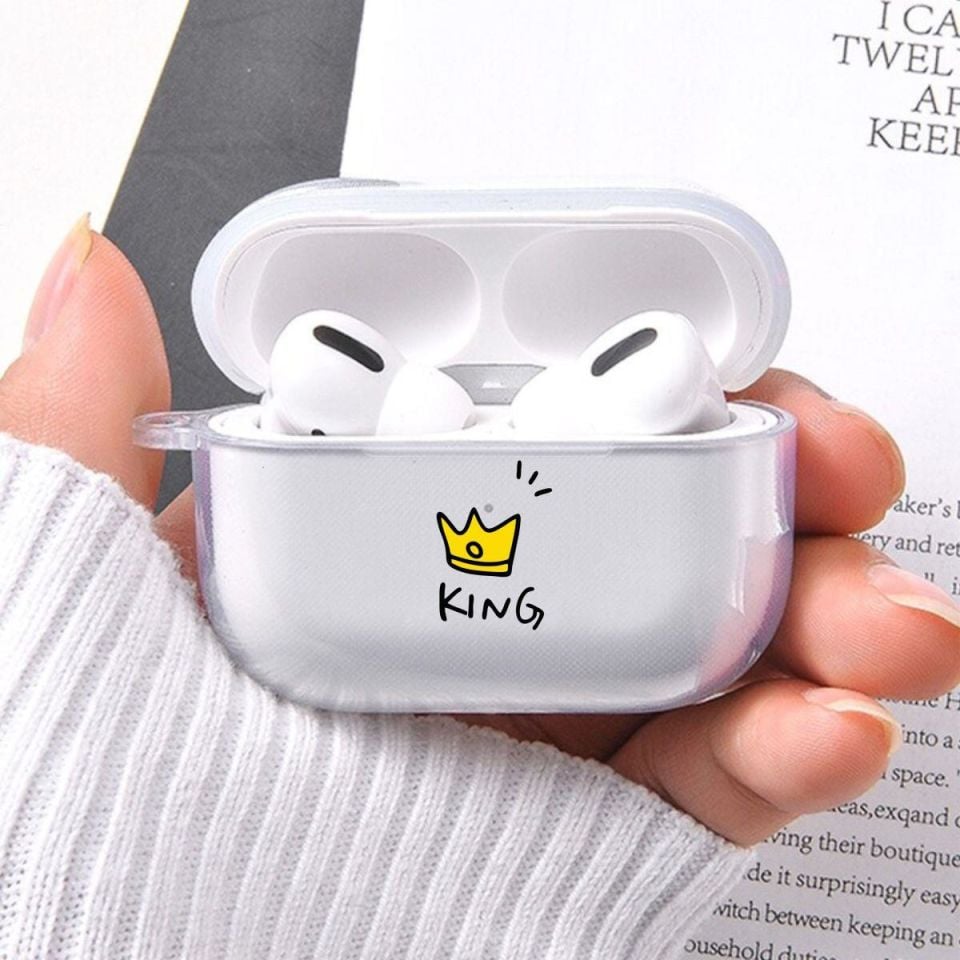 2.Nesil Airpods Pro Uyumlu King Desenli Desenli Silikonlu Airpods Kılıfı