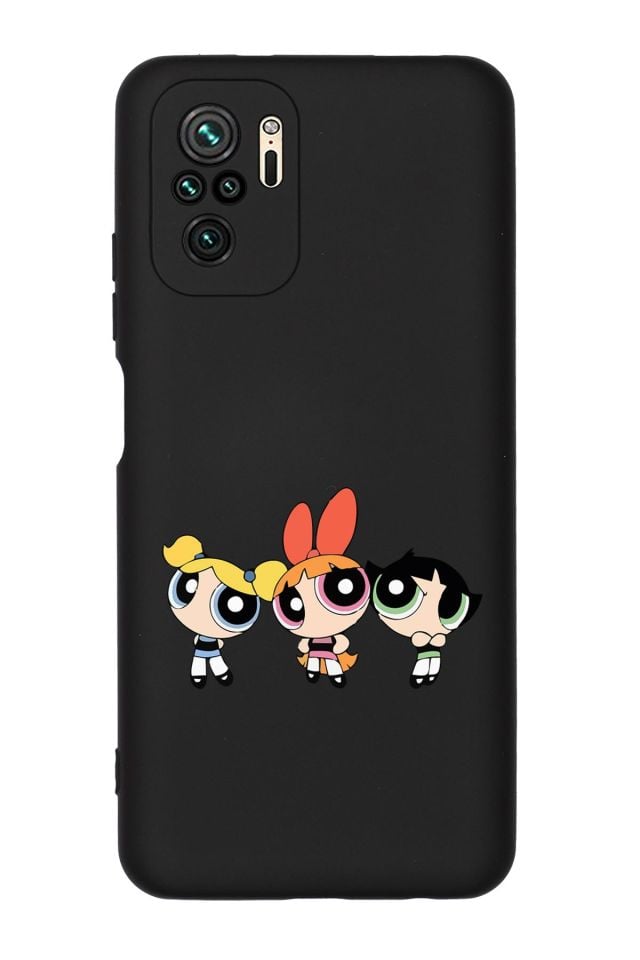 Redmi Note 10 Powerpuff Girl Desenli Premium Silikonlu Telefon Kılıfı