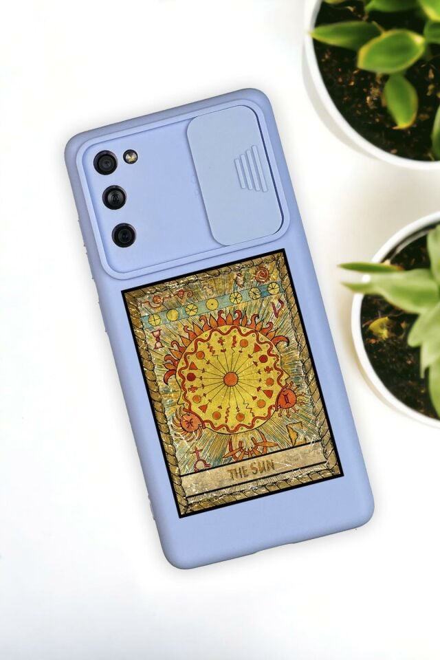 Samsung S21 Uyumlu The Sun Deer Desenli Kamera Koruma Slider Kapaklı Silikonlu Telefon Kılıfı