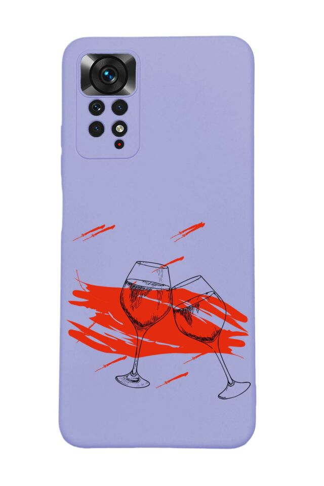 Xiaomi Redmi Note 11 Pro Uyumlu Spilled Wine Premium Silikonlu Lansman Telefon Kılıfı