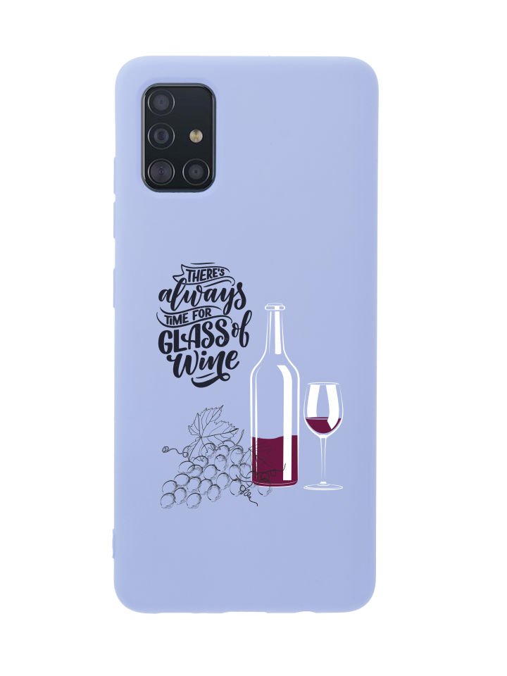 Samsung A51 Wine And Grape Premium Silikonlu Telefon Kılıfı