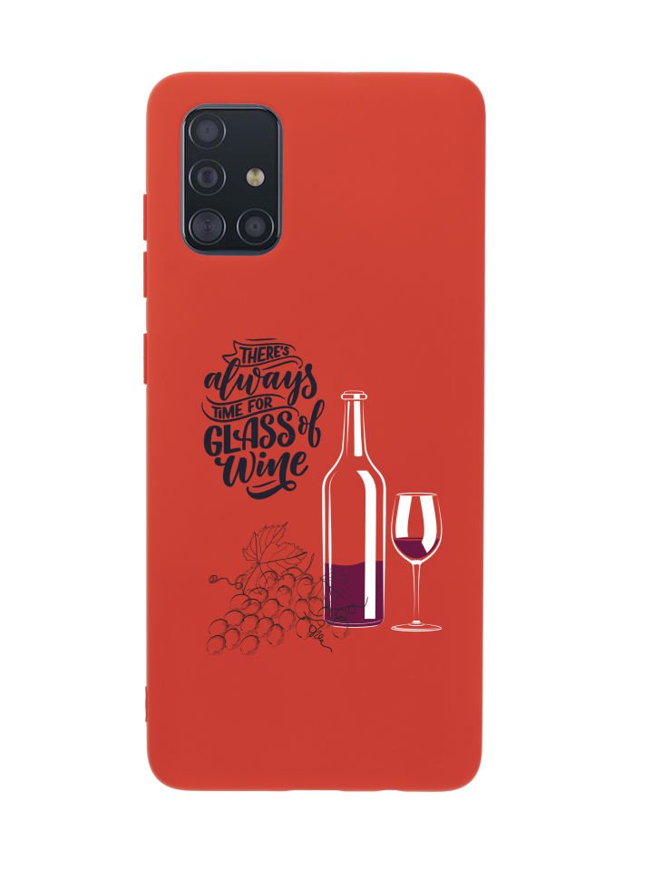 Samsung A51 Wine And Grape Premium Silikonlu Telefon Kılıfı