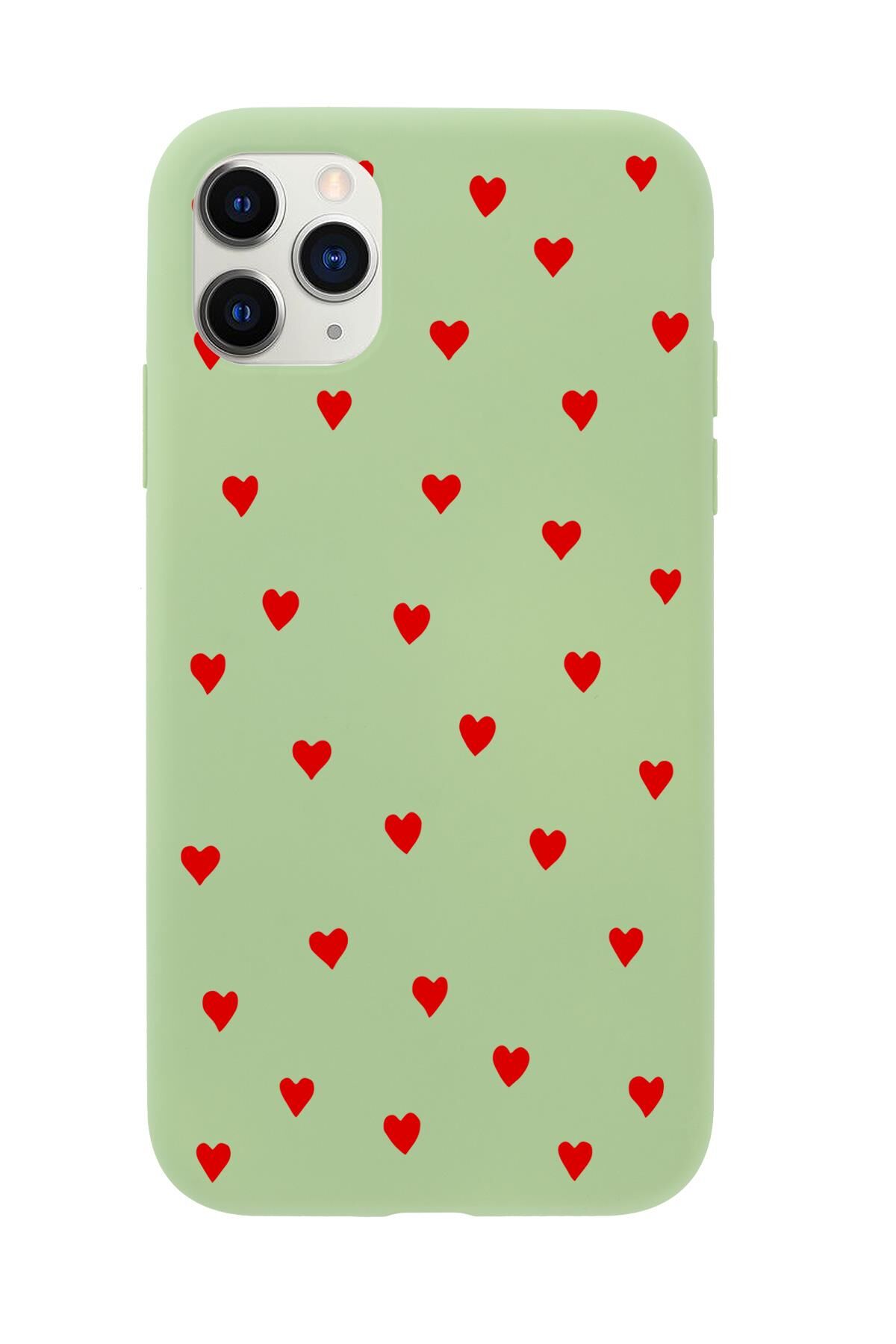 iPhone 11 Pro Max Uyumlu Sevimli Kalpler Desenli Premium Silikonlu Telefon Kılıfı