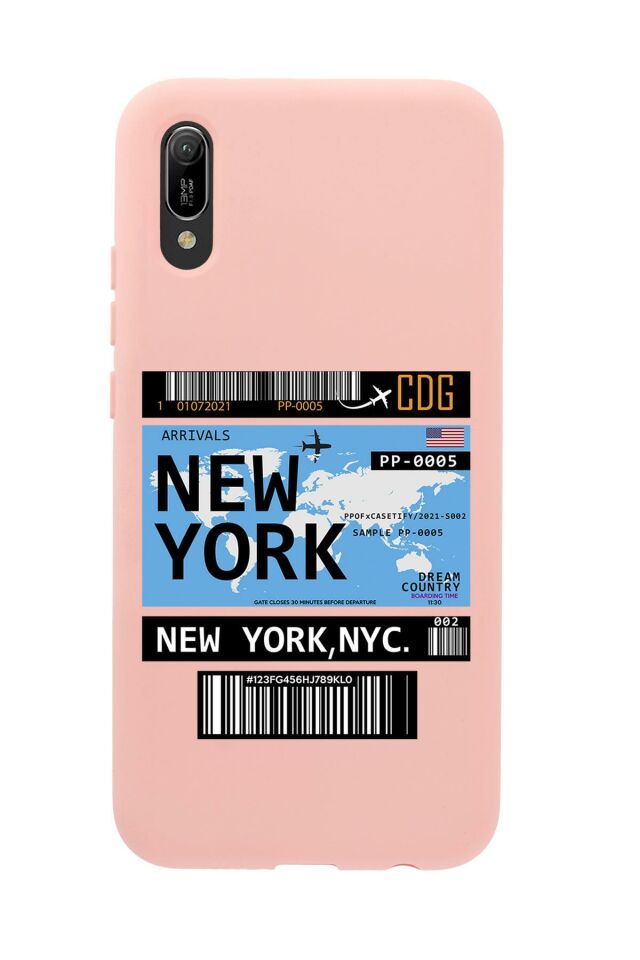 Huawei Y6 Pro 2019 New York Premium Silikonlu Telefon Kılıfı