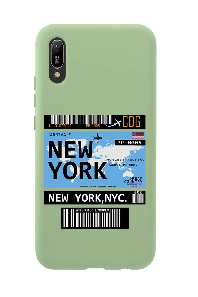 Huawei Y6 Pro 2019 New York Premium Silikonlu Telefon Kılıfı