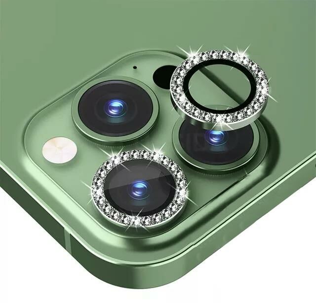iPhone 14 Plus Uyumlu Swarovski Taşlı Kamera Lensi Koruma Camı