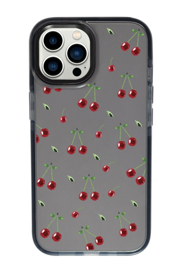 iPhone 13 Pro Max Uyumlu Kiraz Candy Bumper Silikonlu Telefon Kılıfı