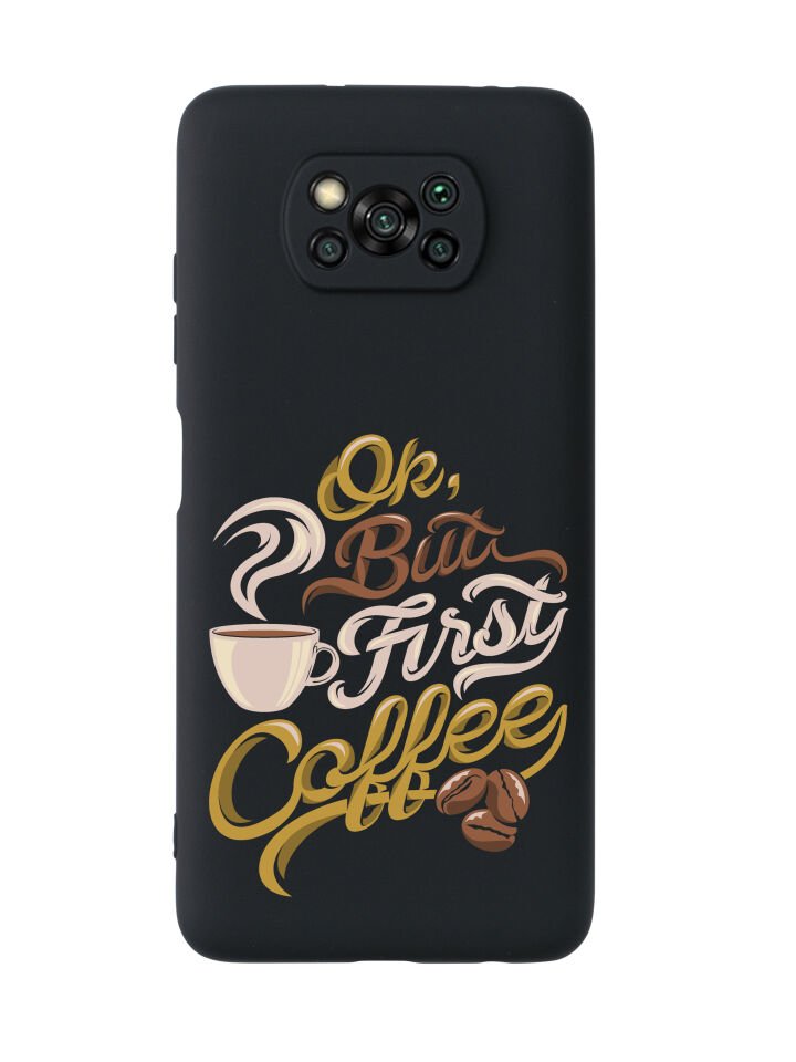 Poco X3 Coffee Premium Silikonlu Telefon Kılıfı