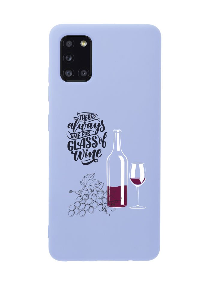 Samsung A31 Wine And Grape Premium Silikonlu Telefon Kılıfı