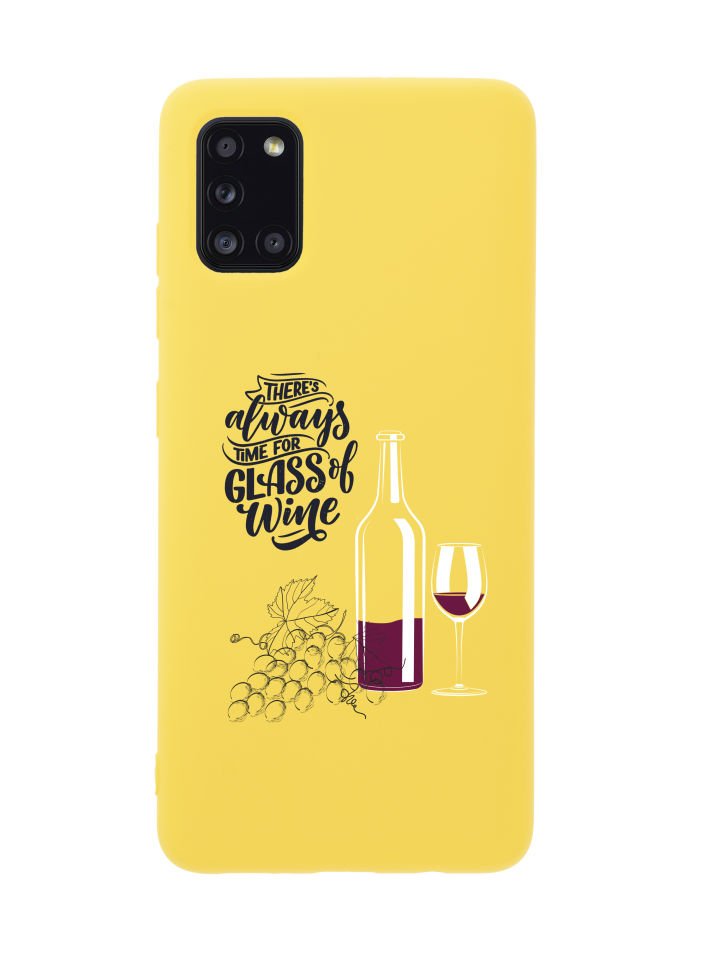 Samsung A31 Wine And Grape Premium Silikonlu Telefon Kılıfı