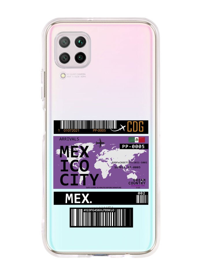 Huawei P40 Lite Mexico Desenli Premium Şeffaf Silikon Kılıf