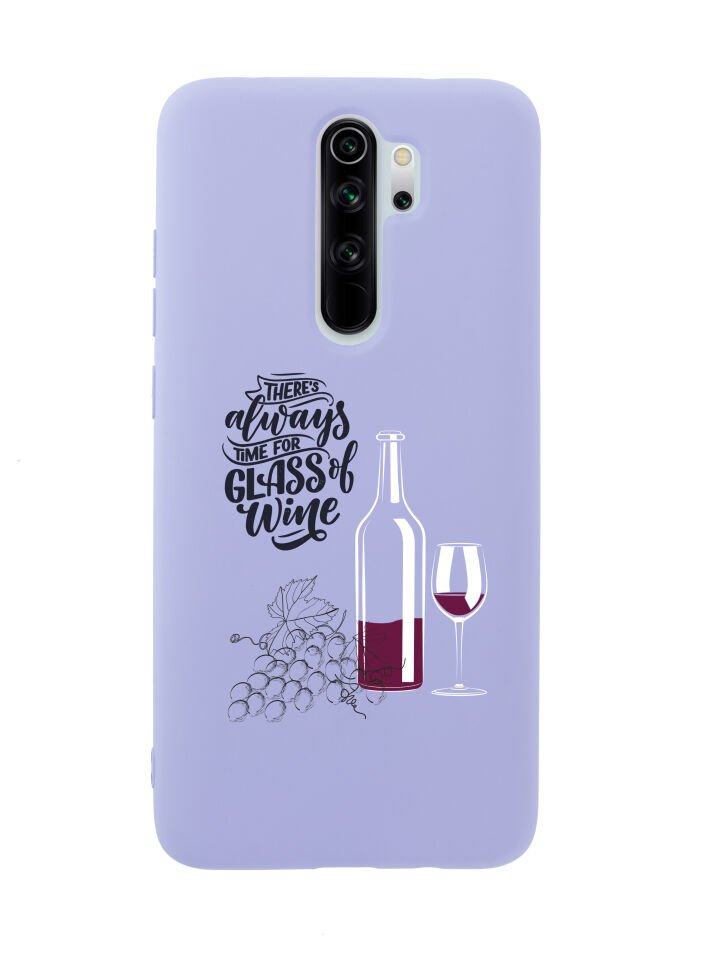 Xiaomi Redmi Note 8 Pro Wine And Grape Premium Silikonlu Telefon Kılıfı