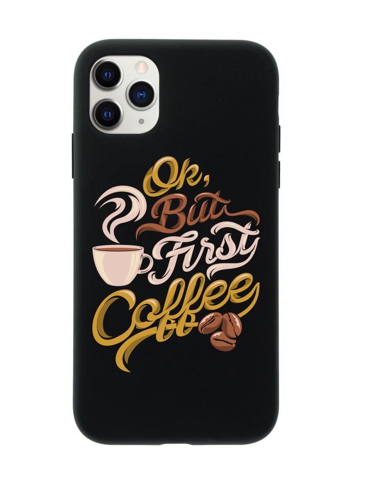 iPhone 11 Pro First Coffee Premium Lansman Silikonlu Kılıf