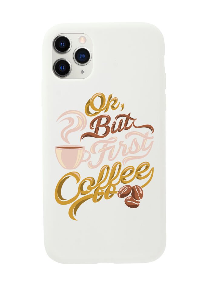 iPhone 11 Pro First Coffee Premium Lansman Silikonlu Kılıf