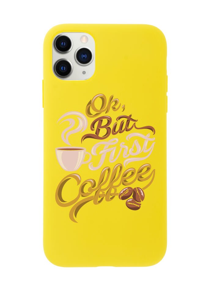 iPhone 11 Pro First Coffee Premium Lansman Silikonlu Kılıf