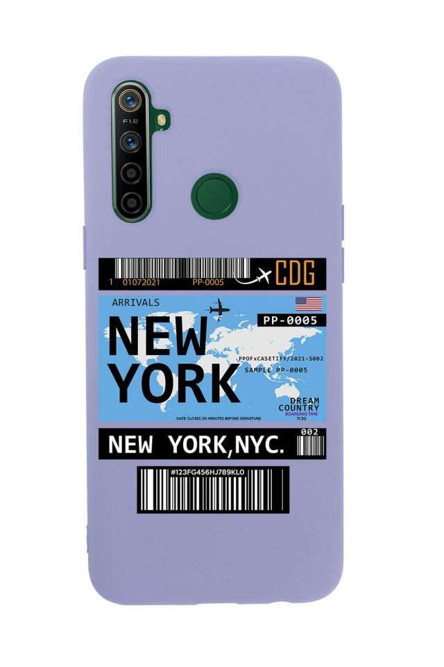 Realme 5i New York Premium Silikonlu Telefon Kılıfı