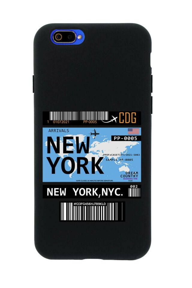 Realme C2 New York Premium Silikonlu Telefon Kılıfı