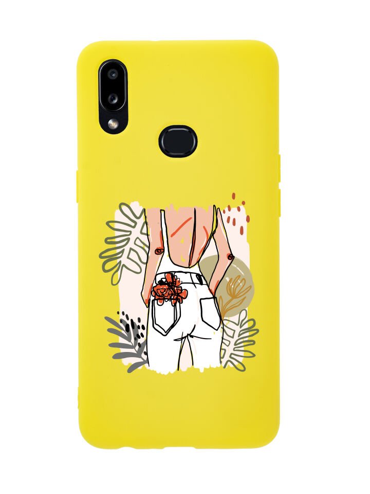 Samsung A10s Woman With Flowers Premium Silikonlu Telefon Kılıfı