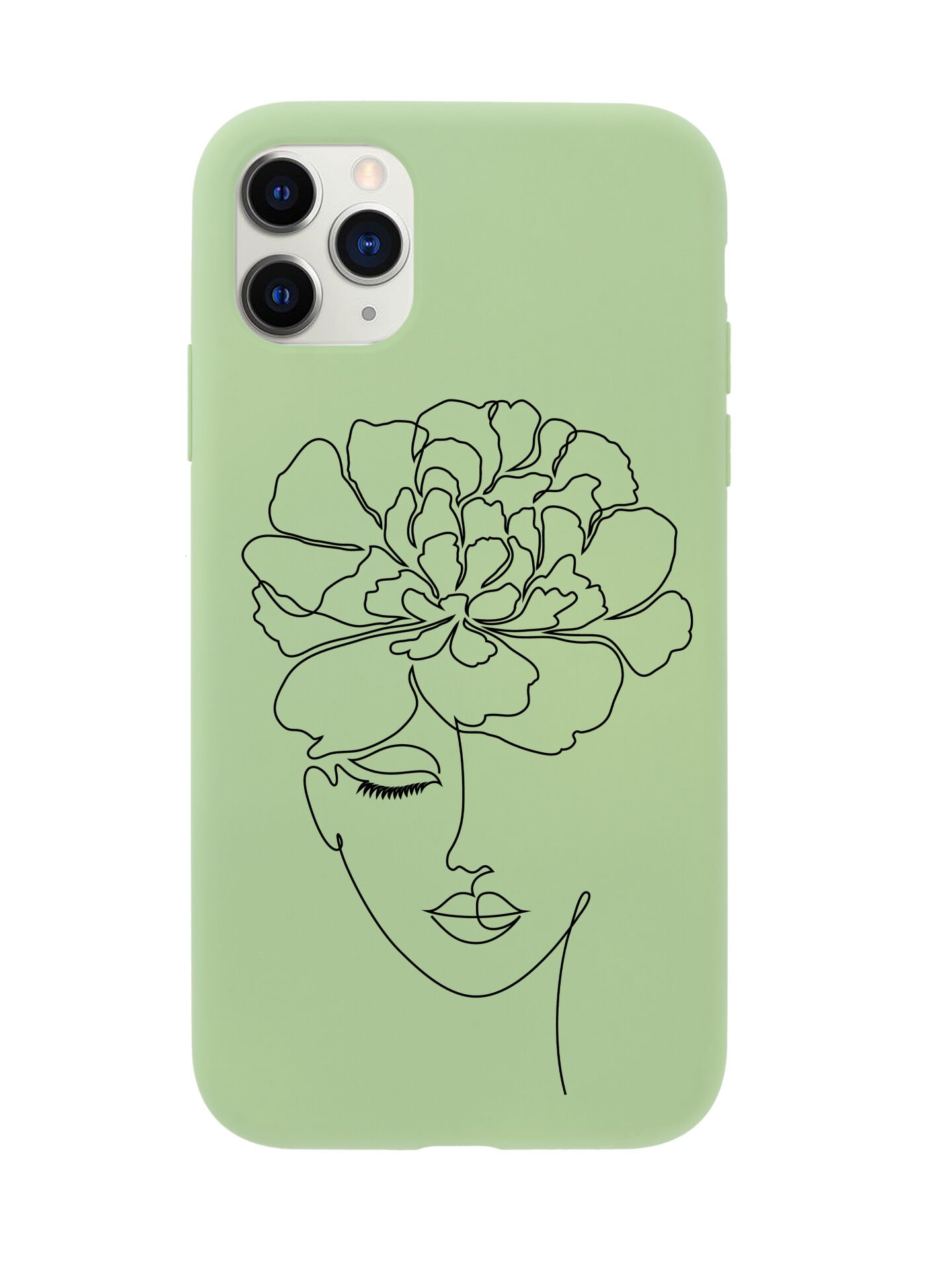 iPhone 11 Pro Flower Woman Art Premium Lansman Silikonlu Kılıf