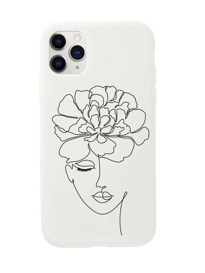 iPhone 11 Pro Flower Woman Art Premium Lansman Silikonlu Kılıf